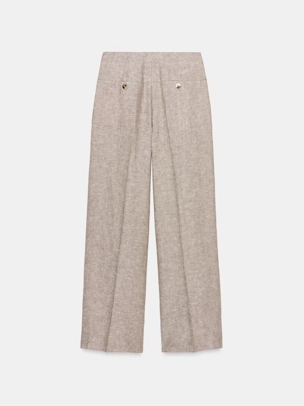 NWT. Zara Sand/Marl Straight Leg Pants/Trousers. Size M.